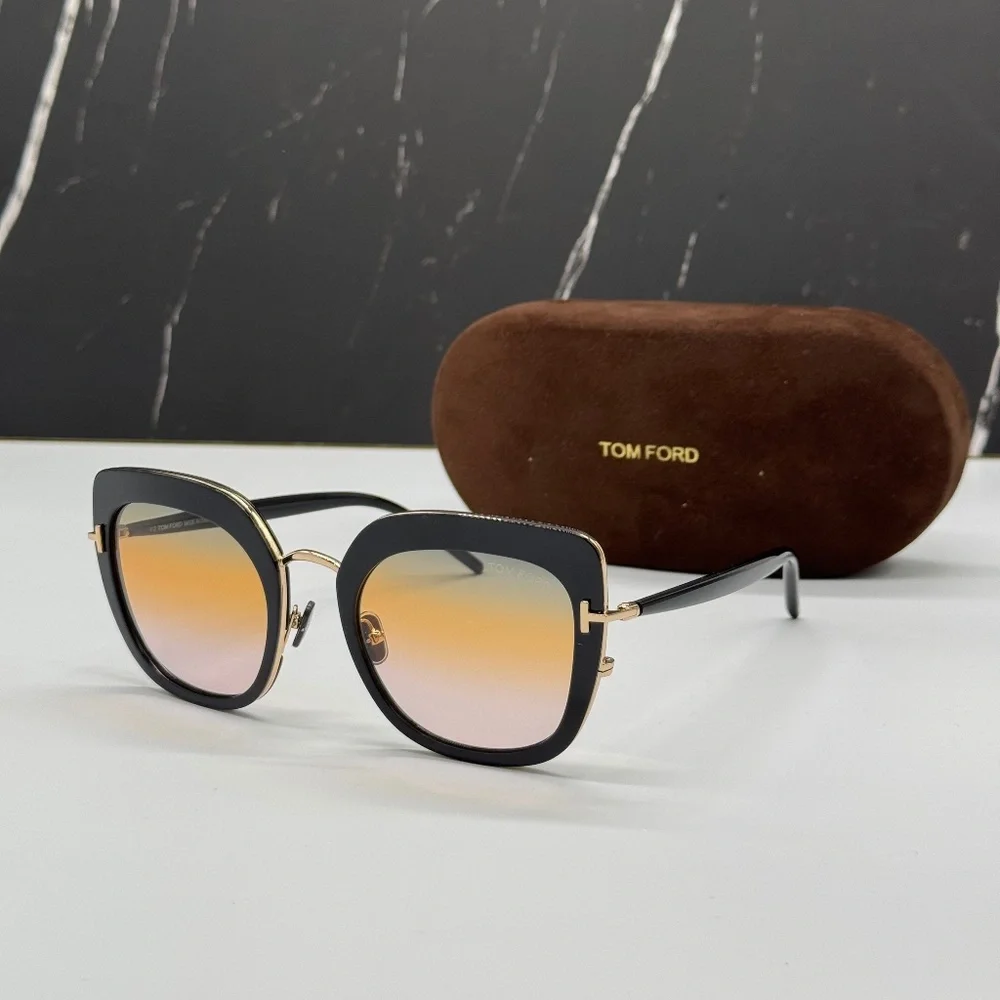 New Tom Ford Lilliana-02 TF794 28Z Purple Round Women Sunglasses Authentic Tom Ford Oversized Purple Sunglasses for Women for sale | eBay main image 4